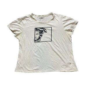 Gianni Versace Shirt Womens 2XL XXL Ivory Oversized Medusa Collection‎ Ladies